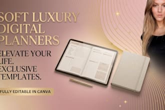 design custom aesthetic and quiet luxury digital planners