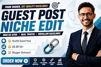 provide high da health guest post backlinks for SEO