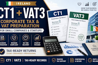 prepare ireland form ct1 and form vat3 for small companies and startups
