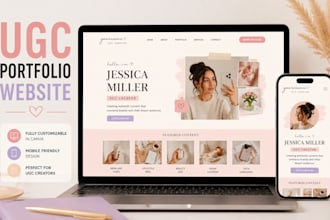design ugc portfolio, canva website, ugc website and portfolio website