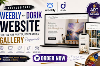 set up weebly dorik website fine art painter decorator gallery website
