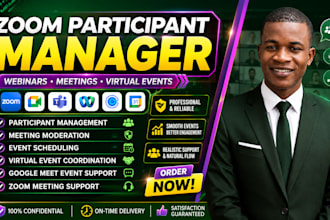 manage zoom meeting participant google meet virtual assistant zoom webinar event