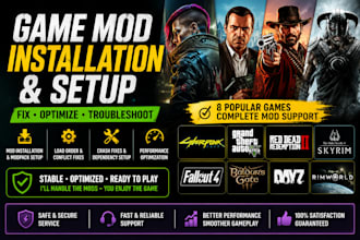 setup cyberpunk 2077 gta v rdr2 skyrim fallout 4 baldurs gate 3 dayz rimworld