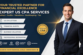 prepare US CPA letter, financial statements audit, income valuation, bookkeeping