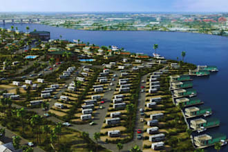 design 3d rv parking garage, rv storage and parking facility