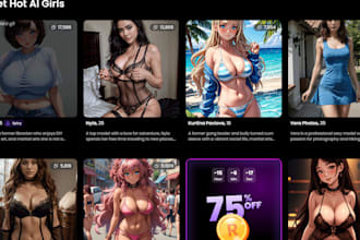 develop an ai saas website, ai nsfw chatbot website, clean nsfw image generator