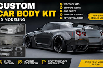 create custom car body kits, widebody kits and 3d vehicle models