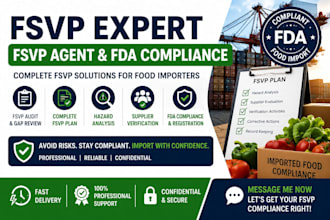 be your fsvp agent US agent for fda compliance and fda registration