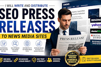 write and distribute SEO press releases to news media sites