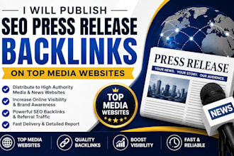 publish seo press release backlinks on top media websites