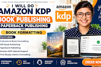 do amazon kdp book publishing, paperback publishing and book formatting