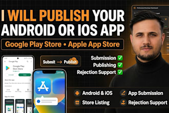 publish android or IOS app on google play or app store
