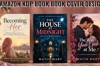 book cover design, ebook cover amazon KDP book cover and kindle cover amazon KDP