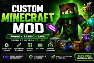 create custom forge or fabric mod for minecraft
