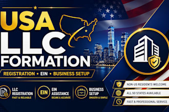 usa llc registration, llc formation llc creation ein for US and non US residents