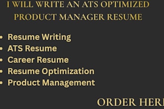 write an ats optimized product manager resume