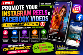 promote your instagram reels and facebook videos for organic growth