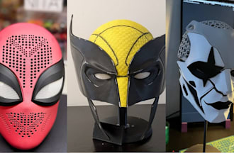 sculpt 3d mask 3d helmet cosplay mask cosplay armor 3d print and paint mask