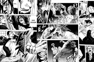 draw manga art anime comic panel manga character design for your manga story