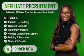 recruit targeted affiliates for your affiliate program and drive signups