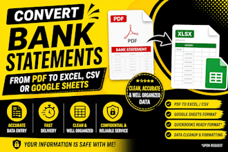 convert bank statement pdf to excel