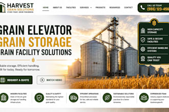 design wix grain elevator website grain storage grain facility website
