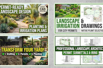 design landscape planting plans, irrigation plans landscape drawings permit