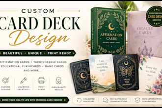 design custom affirmation cards and self care card decks