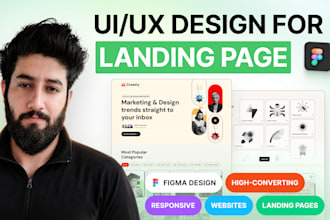 do figma website design, website UI UX design, figma landing page
