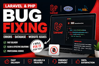 fix PHP laravel bugs, errors, and issues