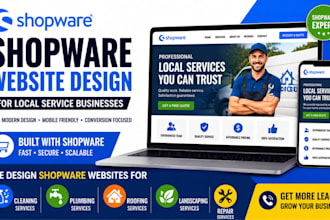 design cleaning, plumbing, roofing, landscaping and repair shopware website