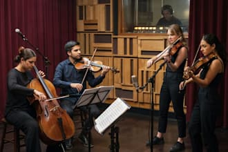 record cello, viola and string quartet for your song