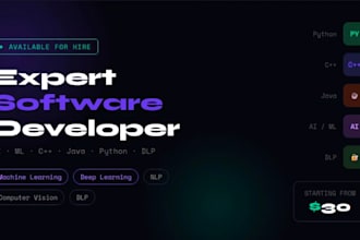 develop python c java ai ml deep learning and dlp software solutions