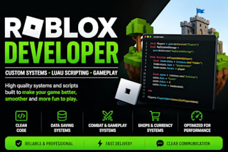 create professional roblox game systems and scripts using luau