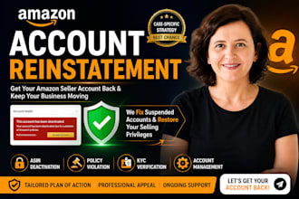 reinstate suspended amazon account, fix section 3 suspension with poa appeal
