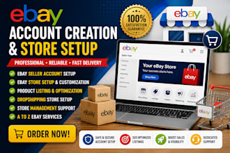 do  france ebay account creation, ebay seller account setup and ebay store setup