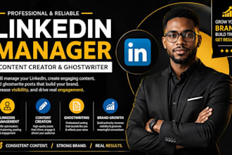 be your social media linkdin manager content creator and ghostwriter