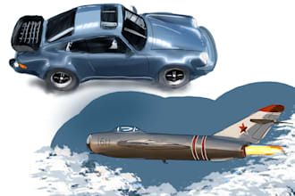 draw cars and airplanes