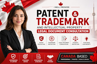 provide patent trademark and intellectual property legal document consultation