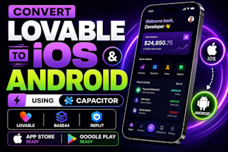 convert your lovable base44 web app to ios and android mobile app with capacitor