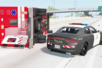 develop beamng emergency vehicle mods with realistic physics and lights