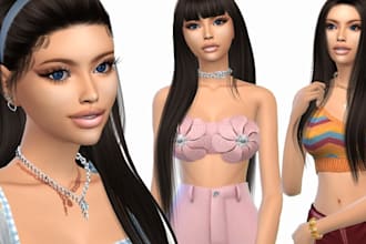 create unique custom sims for sim 4 unique sims, and design cc mods, the sim
