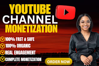 do organic youtube channel promotion, SEO and monetization setup