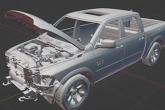 do 3d car modeling for car parts, widebody kit and vehicle modification