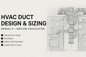 do hvac duct design, duct sizing and manual d with airflow calculation