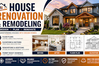 draw and plan home renovation blueprints for city permits