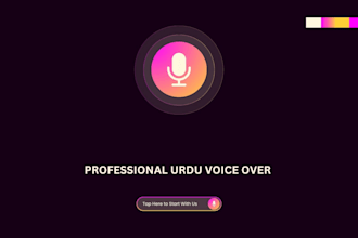 record a professional urdu voice over