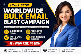 send bulk emails, email blast, email campaign and email marketing