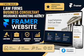 build law firms business consultant insurance marketing agency framer website