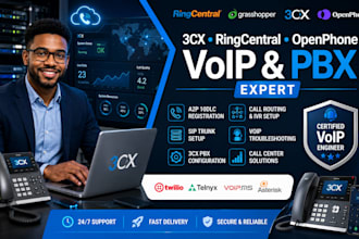 setup ringcentral grasshopper 3cx a2p 10dlc openphone a2p voip ms asterisk pbx
